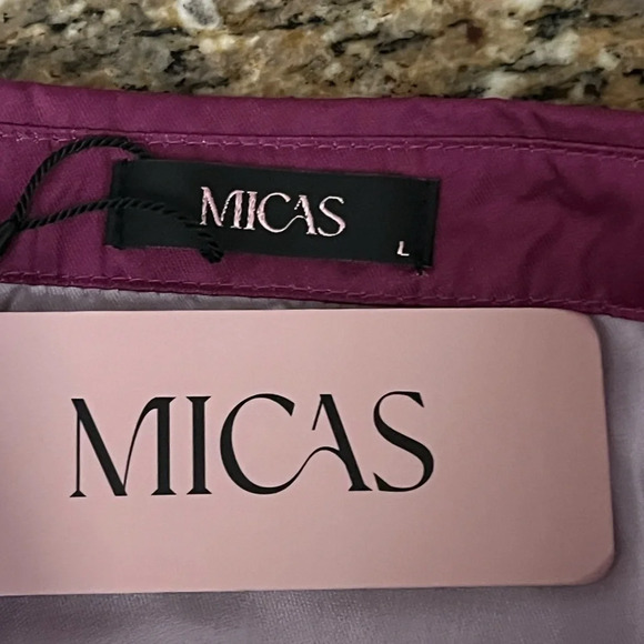 Mica’s COLLAR TIE DYE BLOUSE Ombre Button Up Modest Retro Blouse  L Boho Trendy - Picture 10 of 11